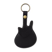 Bothyi - Cuero De Pu Con Llavero, Púa Para Guitarristas, Adultos, Regalos De Cumpleaños, Negro