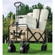 thumbnail image 3 of Carro Plegable PWRFitness Beige con Ruedas Gruesas para Playa, Camping y Picnic, 3 of 3