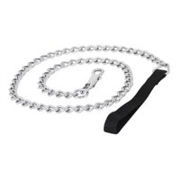 Defensor - Correa Metálica Para Paseo De Acero, Perros Mascotas 120Cm Color Negro