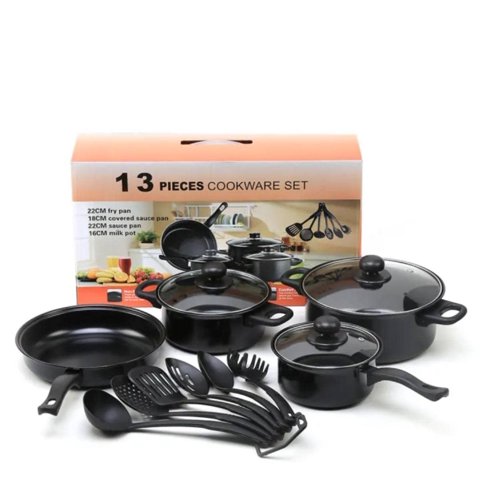 Genérico - Set De Juego De Ollas Mas Utensilios 13 Pcs