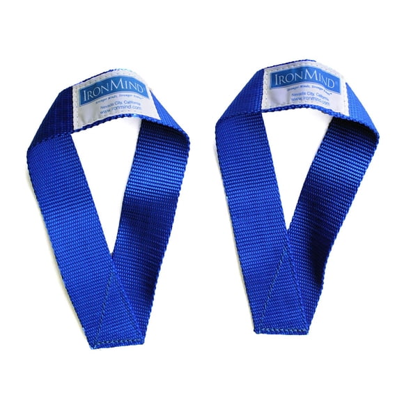 Correas de levantamiento IronMind Sew-Easy, azul, nylon, par
