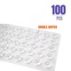 thumbnail image 3 of 100 unidades de amortiguadores de goma transparentes autoadhesivos para cierre suave de muebles, cajones, tablas de cortar y marcos de fotos – forma de puntos circulares antideslizante, 3 of 3