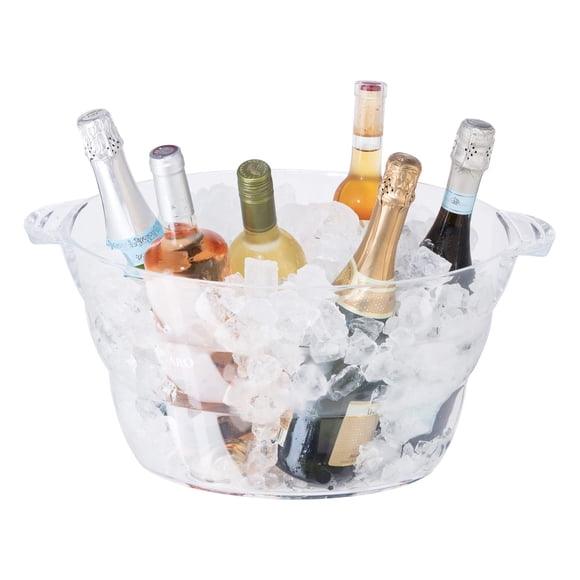 Cubeta para Bebidas Party Tub Oggi Acrílica Transparente 4.3L con Asas