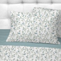 Andes - Sabana 144 Hilos Estampada 1 5 Plaza Hojas Verde