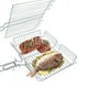 thumbnail image 3 of Rejilla Doble Barbacoa Asados Pescados Verduras 60x40cm, 3 of 3