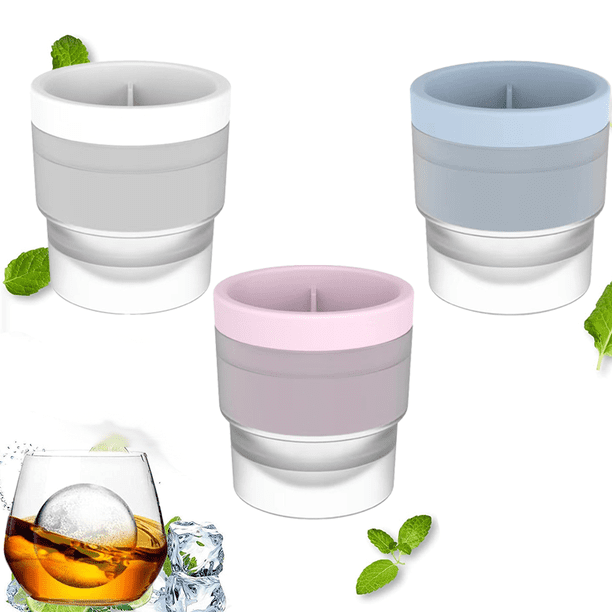 Moldes de hielo esféricos redondos, molde para hielo de whisky, bolas de hielo para cócteles de whisky