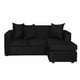 thumbnail image 1 of Sofa Seccional L 3 Cuerpos Felpa Negro, 1 of 2