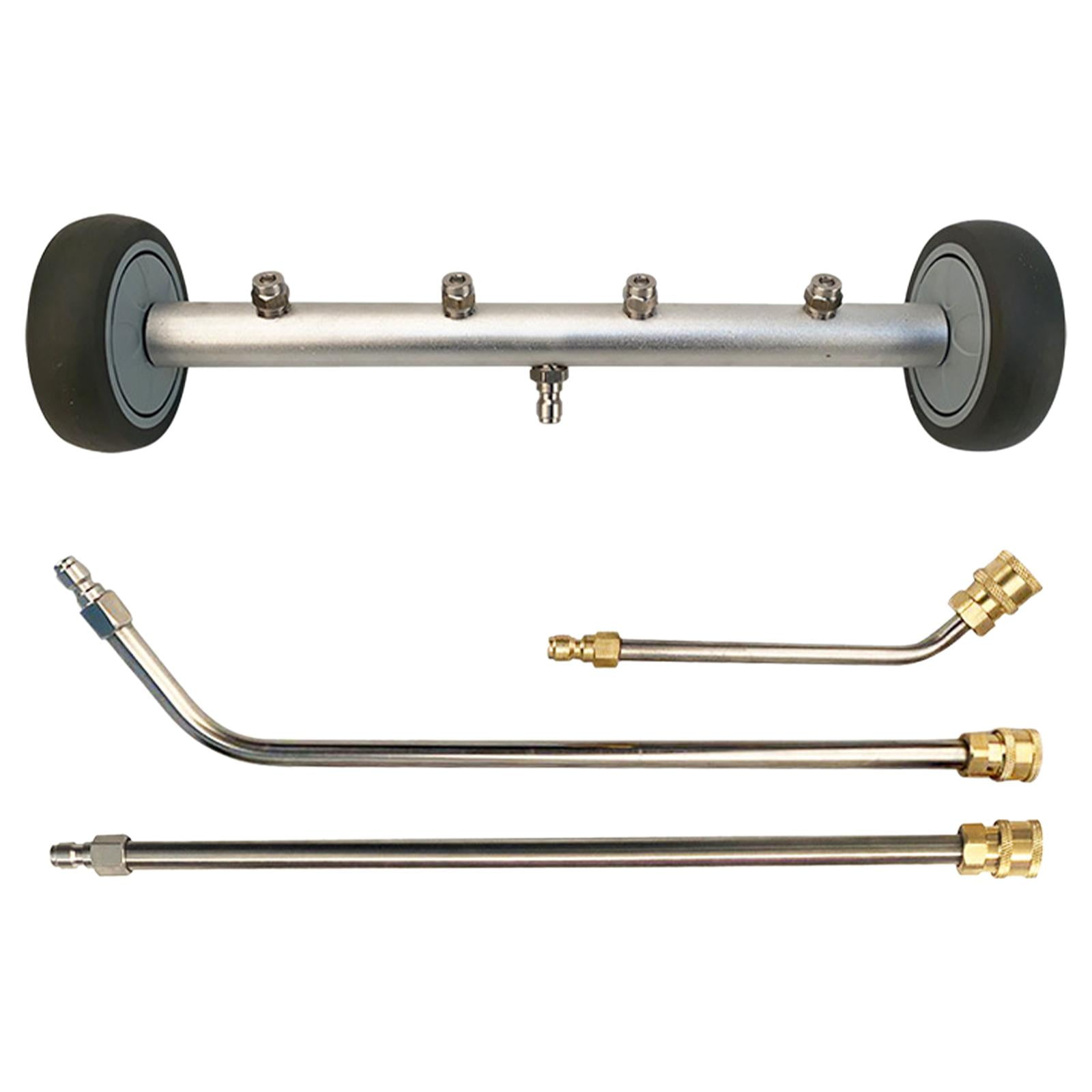 Ioensy - Limpiador De Tren De Rodaje De 15 Pulgadas Con Varilla De Extensión Para Acera De Lavado De Autos