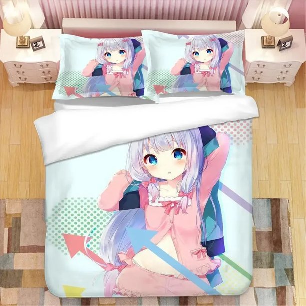 Girl Izumi Sagiri ed Bedding Set Duvet Cover Pillow Case Comforter Cover Bedclothes Bed Linens Home Textiles Bed Sheets