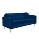 thumbnail image 2 of Sofa New Retro 3C + 2 Pouf Felpa 05 Azul Marino, 2 of 6