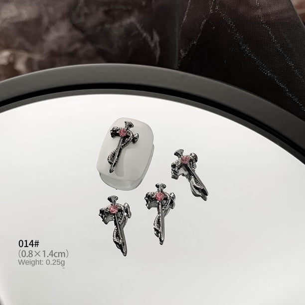 Personalized Nail Art Accessories Not Easy To Break Alloy Nail Art Crow Heart Cross Health & Beauty Cross Nail Art Jewelry