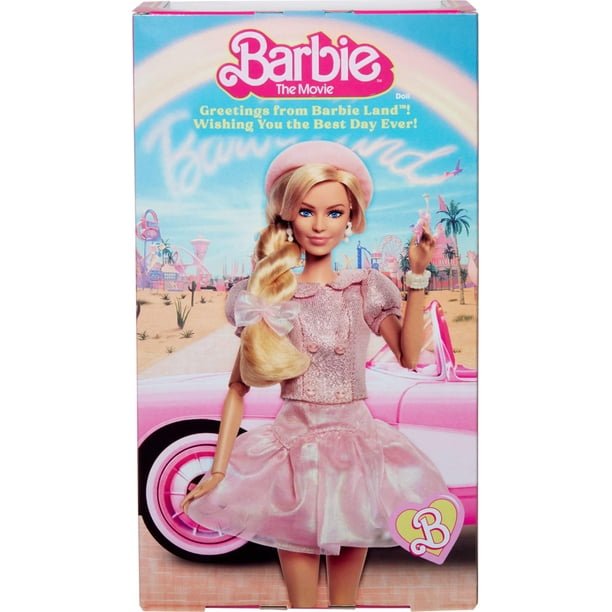 Muñeca Barbie, traje rosa de Margot Robbie de Barbie The Movie