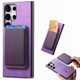thumbnail image 1 of Funda de Cuero Magnética con Tarjetero para Samsung Galaxy S25 Ultra Cubierta Delgada Morado, 1 of 5