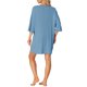 thumbnail image 3 of INSPIRE CHIC Conjunto de salón de punto acanalado para mujer Camiseta de manga corta de gran tamaño y pantalones cortos de ciclista de cintura alta Conjunto suave de dos piezas verano 3XL Gris Azul, 3 of 6