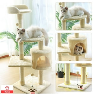 Koba - Rascador Para Gatos Caseros Arbol Torre Con Yute 116Cm Beige