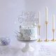 thumbnail image 4 of Cake Topper YUINYO Artesanal con Brillantina Plata 19x17 cm, 4 of 5
