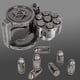 thumbnail image 1 of Juego de dados Bullet CZYY Metal Polyhedral para Warhammer 40K D&D, 1 of 9