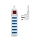 thumbnail image 3 of Alargador Extension 6 Entradas Con Switch 3mts Blanco, 3 of 5