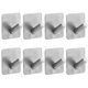 thumbnail image 1 of REGALWOVEN 8Pcs Ganchos Utilitarios de Metal Duraderos, Ganchos de Pared Adhesivos Multiusos para Cocina, Hogar, Sombreros Plata, 1 of 5