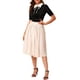 thumbnail image 2 of Camisa de Trabajo de Manga Corta con Botones y Volantes en la Parte Delantera con Cuello en Contraste para Mujer de INSPIRE CHIC S Negro, 2 of 6