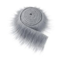 Bothyi - Tela Sintética Suave Y Peluda, Cortes Para Parches De Sombrero, Gnomos, Barba, Pelo, Gris Claro