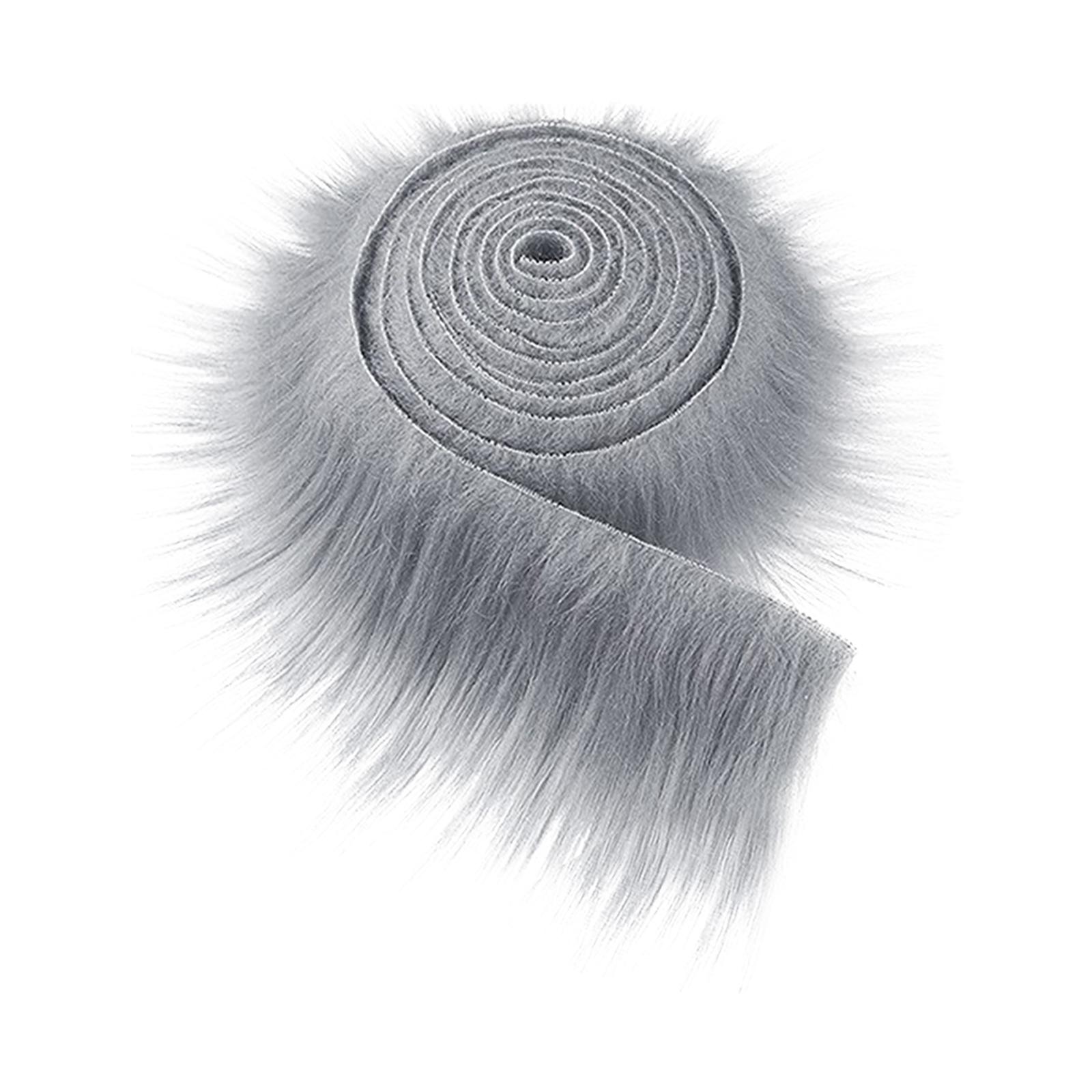 Bothyi - Tela Sintética Suave Y Peluda, Cortes Para Parches De Sombrero, Gnomos, Barba, Pelo, Gris Claro