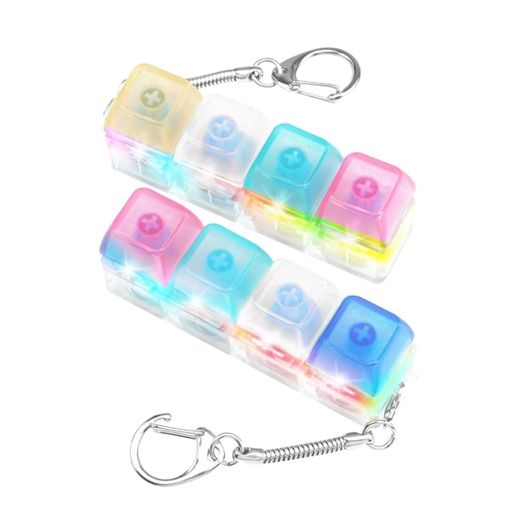 Llavero antiestrés de teclado TIMSEKER 7,4 cm con luces LED