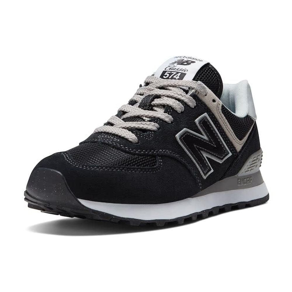 Zapatilla New Balance 574 Core Para Mujer, Color Blanco Y Negro, Talla 38,5 De Ancho