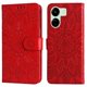 thumbnail image 1 of Funda tipo cartera FOXDOCK para Xiaomi Redmi 13C 5G , diseño girasol en relieve, cuero PU, cierre magnético, soporte y tarjetero, 1 of 5