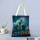 thumbnail image 2 of Hitpig Bolso de tela con estampado de lienzo para mujer, bolsa de compras reutilizable y estética, con cremallera interior, regalo para mujer,38*45cm., 2 of 6