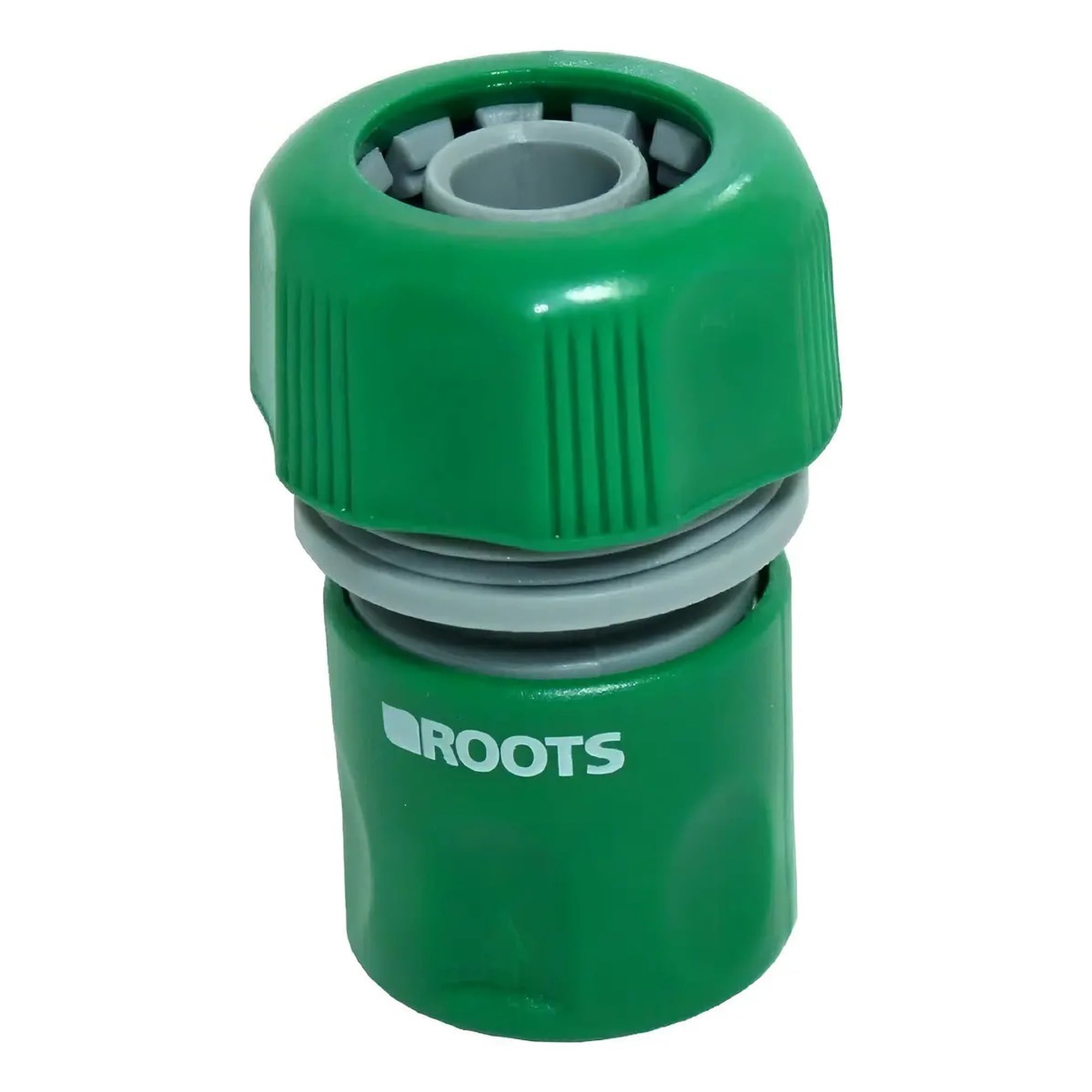 Acople Rápido Roots Sin Stop 3/4 Conector Manguera Verde Gris Verde Con Gris