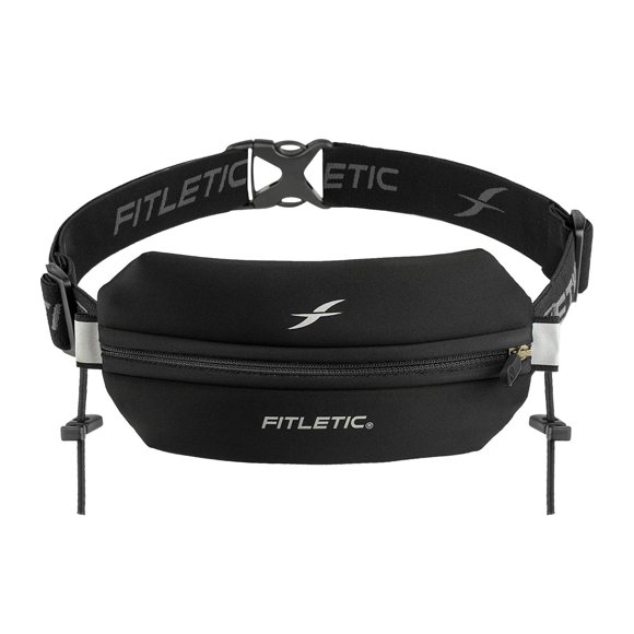 Cinturón de carreras Fitletic Neo Black con diseño no rebote para maratón