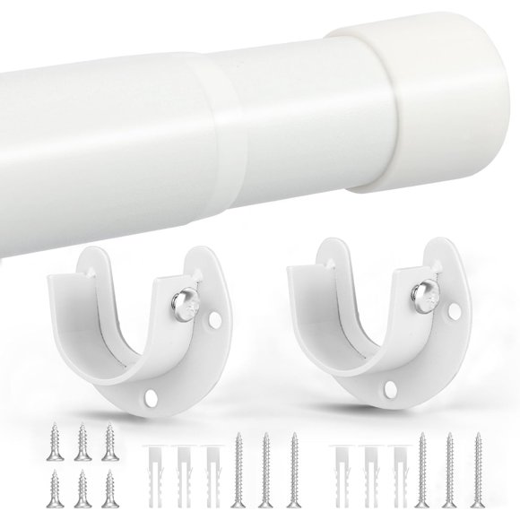 Barra de armario SUTINE de 43 a 97 cm, ajustable, de acero inoxidable resistente