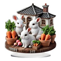 Bothyi - Decoración De Huevos De Pascua Con Forma De Conejo, Manualidades 2D, Adorno De Conejo Para La Ventana De La Cocina, Estilo Pasarela C