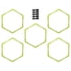 thumbnail image 3 of 5 Anillos De Agilidad Hexagonales Multiusos Para Niños Y Adultos, Color Verde Rugby., 3 of 5