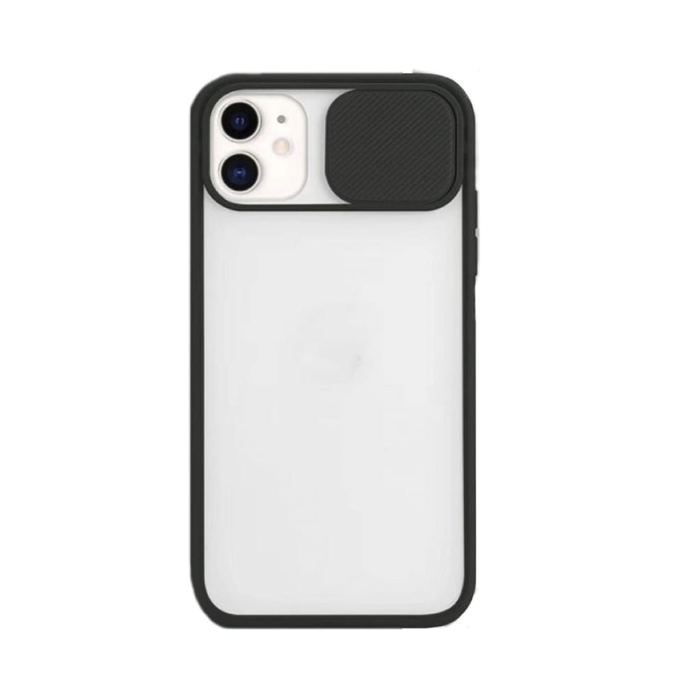 Genérico - Carcasas Silicona Protección Cámara Matte Para Iphone 11 Negro