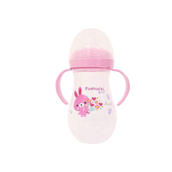 Pumucki - Mamadera Boca Ancha 300ml Celeste