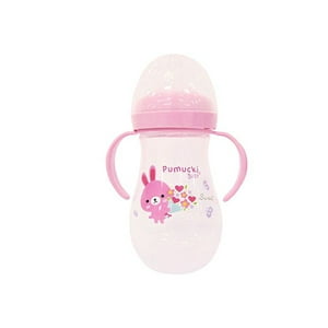 Pumucki - Mamadera Boca Ancha 300Ml Celeste