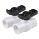 thumbnail image 1 of Válvula esférica de PVC AIPOR Shut-Off, paquete de 2 unidades, 150 PSI para 2 tubos de PVC, 1 of 7