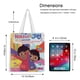 thumbnail image 5 of Nikhil & Jay Bolso de tela con estampado de lienzo para mujer, bolsa de compras reutilizable y estética, con cremallera interior, regalo para mujer,40*45cm., 5 of 6
