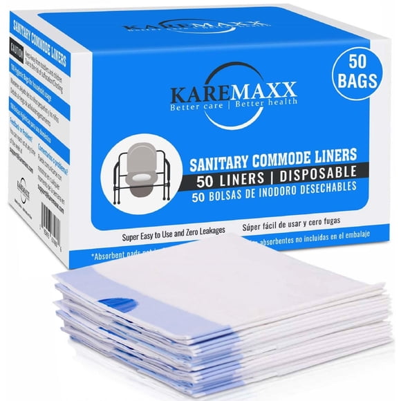 Forros desechables para orinal KAREMAXX 50, a prueba de fugas y sin olor