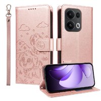 Funda Billetera Foxdock Compatible Con Oppo Reno 14 Pro 5G, Diseño Perrito Tierno, Ranuras Para Tarjetas Y Soporte Plegable