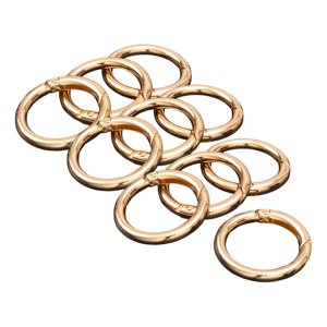 Bothyi - 10 Uds. Mosquetón De Ganchos Redondos Con Resorte Circular Para Llaveros Key Aureate 33Mm