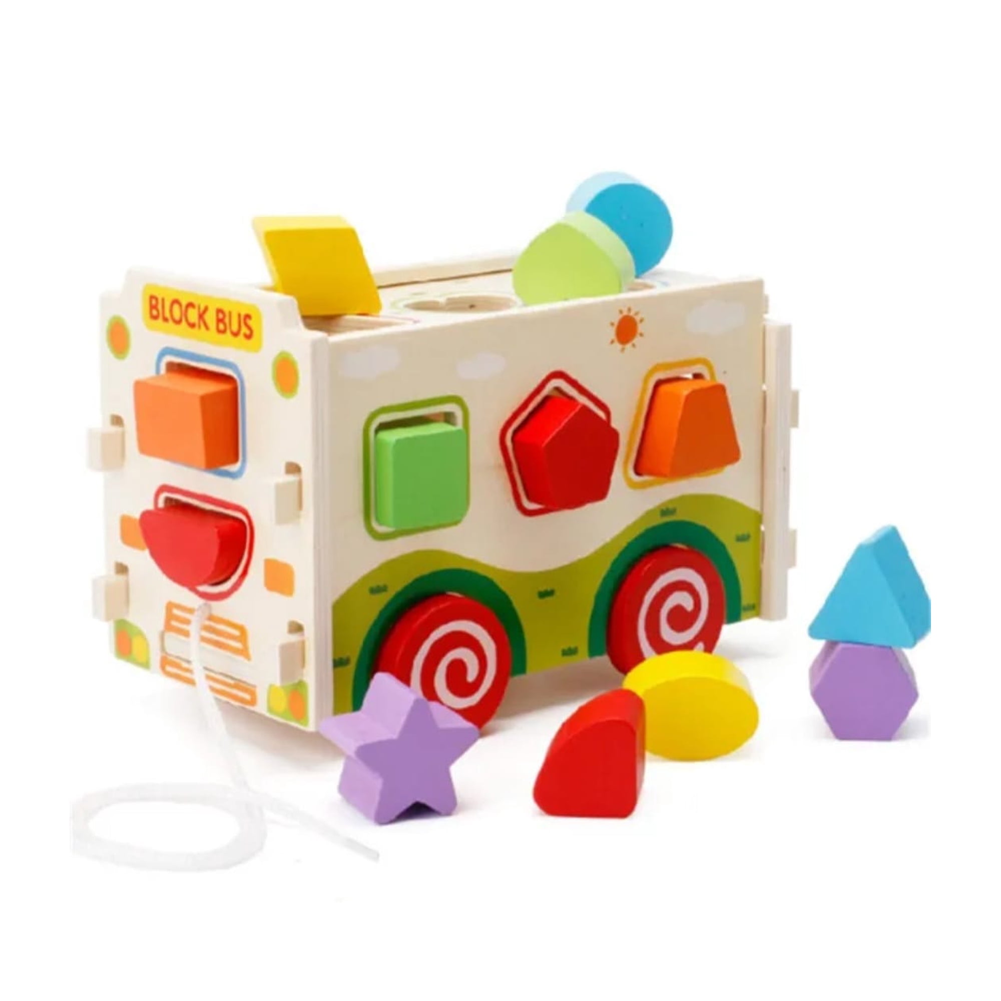Nachin - Juego De Encaje Armable Autobús Madera Niños