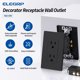 thumbnail image 2 of ELEGRP Matte Black Standard Decorator Electrical Wall Receptacle, 2 of 3
