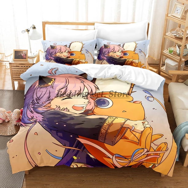 Chainsaw Man Pochita Bedding Set Bed Set Aldult Kid Bedroom Duvetcover Sets SPY×FAMILY
