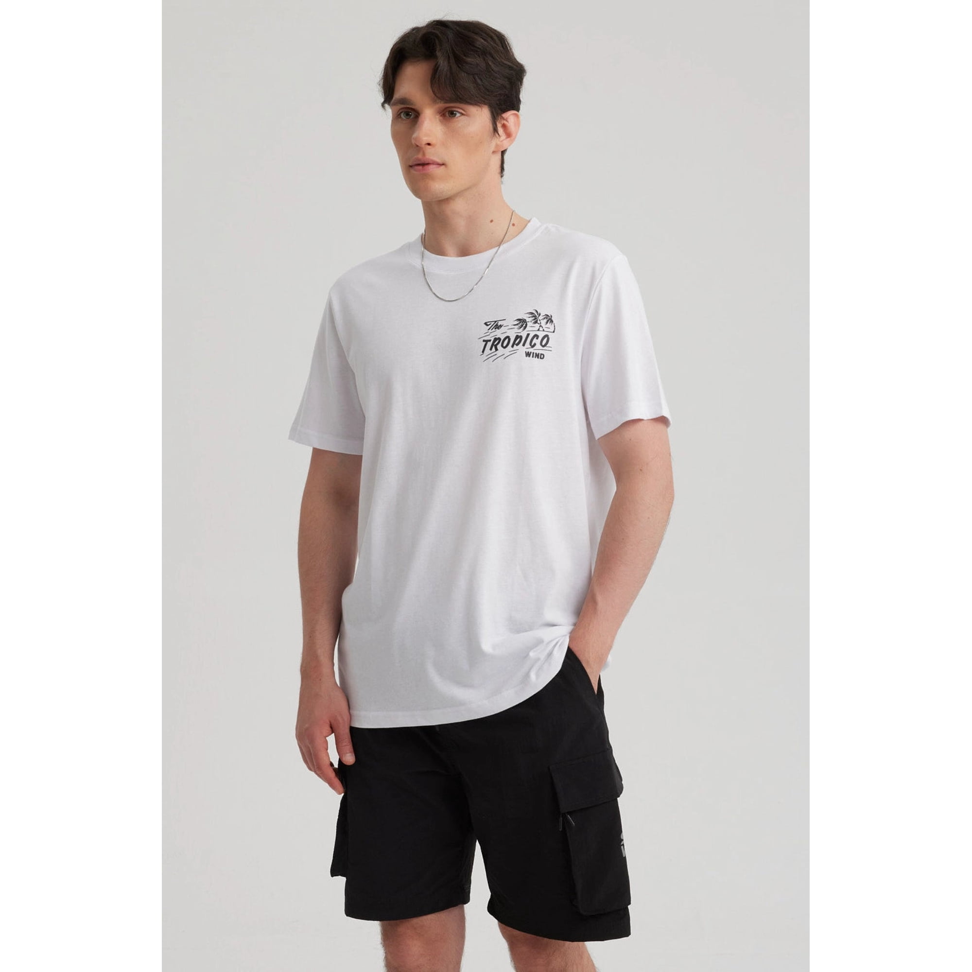 Fashionspark - Polera Hombre Print Regular Fit Blanco