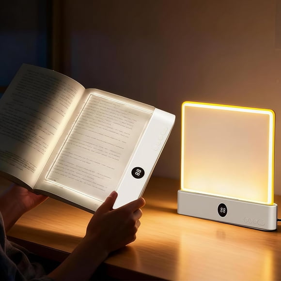 Lámpara de lectura DENEZE blanca, LED inteligente recargable