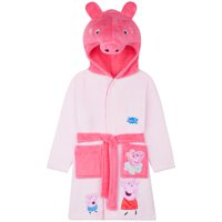 Bata Peppa Pig Para Niñas Pequeñas, Forro Polar Suave Con Capucha, Rosa