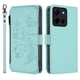 thumbnail image 2 of Funda Cartera Mariposa para [Motorola Moto G 2025 5G] con Soporte y Cremallera Verde menta, 2 of 6